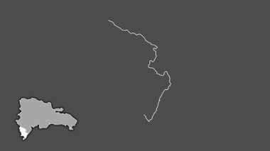 Pedernales, Dominicana, soyutlanmış ve soyutlanmış. Gri Tonlama