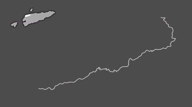 Liquica - Doğu Timor bölgesi, boşaltılmış ve izole edilmiş. Gri Tonlama