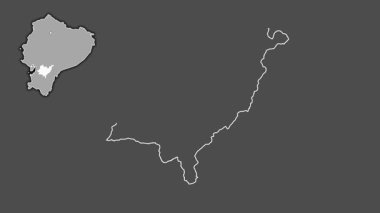 Azuay, Ekvador, soyutlanmış ve soyutlanmış. Gri Tonlama