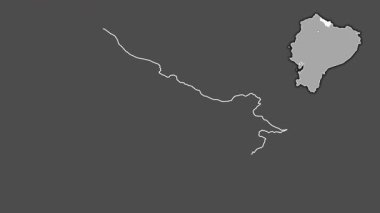 Carchi, Ekvador, soyutlanmış ve soyutlanmış. Gri Tonlama