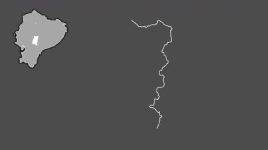 Chimborazo, Ekvador, soyutlanmış ve soyutlanmış. Gri Tonlama