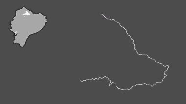 Imbabura, Ekvador, soyutlanmış ve soyutlanmış. Gri Tonlama