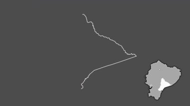 Morona Santiago, Ekvador, soyutlanmış ve dışlanmış. Gri Tonlama