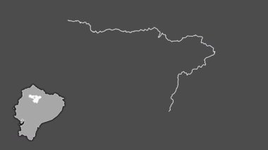 Pichincha, Ekvador, soyutlanmış ve soyutlanmış. Gri Tonlama