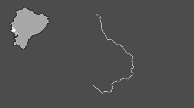 Santa Elena, Ekvador, soyutlanmış ve soyutlanmış. Gri Tonlama