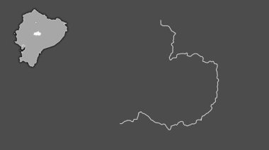 Tungurahua, Ekvador, soyutlanmış ve soyutlanmış. Gri Tonlama