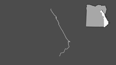 Al Bahr al Ahmar, Mısır, çıkarılmış ve izole edilmiş. Gri Tonlama