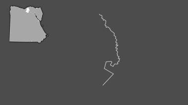 Al Buhayrah, Mısır, dışlanmış ve izole edilmiş. Gri Tonlama