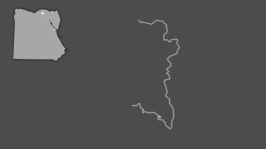 Al Gharbiyah, Mısır, çıkarılmış ve izole edilmiş. Gri Tonlama