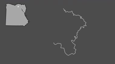 Al Minufiyah, Mısır, çıkarılmış ve izole edilmiş. Gri Tonlama