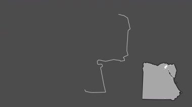 Ash Sharqiyah, Mısır, çıkarılmış ve izole edilmiş. Gri Tonlama