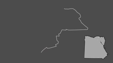 Dumyat, Mısır, sürülmüş ve izole edilmiş. Gri Tonlama