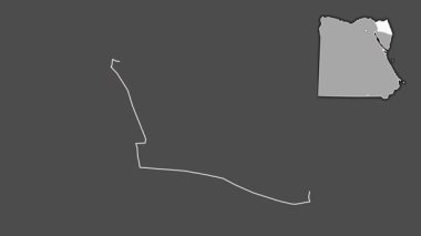Shamal Sina, Mısır, soyutlanmış ve soyutlanmış. Gri Tonlama