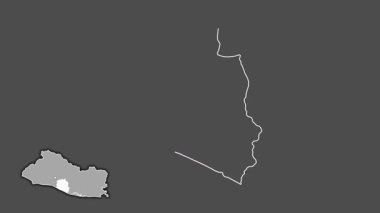 La Paz, El Salvador, dışlanmış ve izole edilmiş. Gri Tonlama