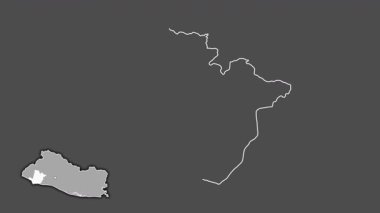 Sonat, El Salvador, çıkarılmış ve izole edilmiş. Gri Tonlama