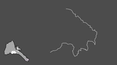 Debub, Eritre, soyutlanmış ve soyutlanmış. Gri Tonlama