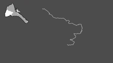 Gash Barka, Eritrea, dışlanmış ve izole edilmiş. Gri Tonlama