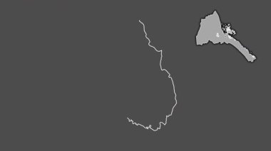 Maekel, Eritre, soyutlanmış ve soyutlanmış. Gri Tonlama