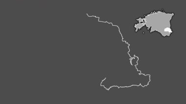 Polva, Estonya, soyutlanmış ve soyutlanmış. Gri Tonlama