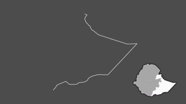 Somali, Etiyopya, soyutlanmış ve soyutlanmış. Gri Tonlama