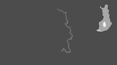 Orta Finlandiya, Finlandiya, dışlanmış ve izole edilmiş. Gri Tonlama