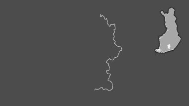 Paijanne Tavastia, Finlandiya, dışlanmış ve izole edilmiş. Gri Tonlama