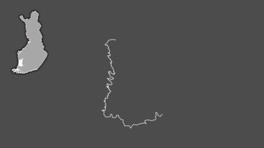 Satakunta, Finlandiya, boşaltılmış ve izole edilmiş. Gri Tonlama