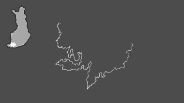 Güneybatı Finlandiya, Finlandiya, dışlanmış ve izole edilmiş. Gri Tonlama