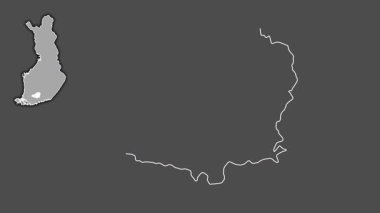 Tavastia Proper, Finlandiya, dışlanmış ve izole edilmiş. Gri Tonlama