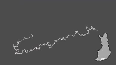 Uusimaa, Finlandiya, boşaltılmış ve izole edilmiş. Gri Tonlama