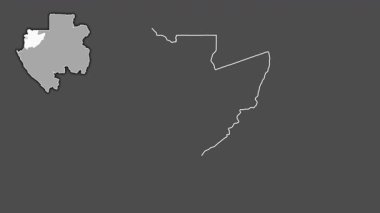 Estuaire, Gabon, soyutlanmış ve soyutlanmış. Gri Tonlama