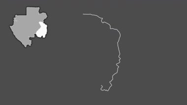 Haut-Ogooue, Gabon, çıkarıldı ve izole edildi. Gri Tonlama