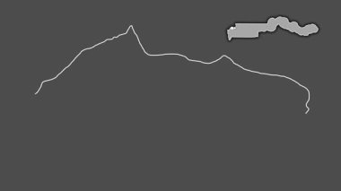 Banjul, Gambiya, çıkarılmış ve izole edilmiş. Gri Tonlama