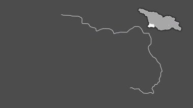 Ajaria, Gürcistan, dışlanmış ve izole edilmiş. Gri Tonlama