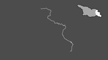 Kakheti, Gürcistan, dışlanmış ve izole edilmiş. Gri Tonlama