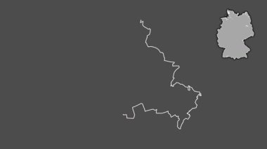 Berlin, Almanya, boşaltılmış ve izole edilmiş. Gri Tonlama