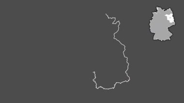 Brandenburg, Almanya, boşaltılmış ve izole edilmiş. Gri Tonlama