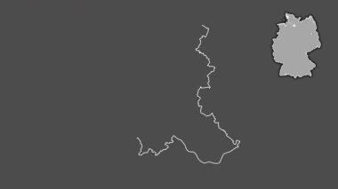 Hamburg, Almanya, sürülmüş ve izole edilmiş. Gri Tonlama