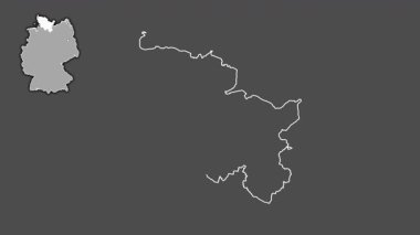 Almanya 'nın kuzeyinde Schleswig-Holstein eyâletinde. Gri Tonlama