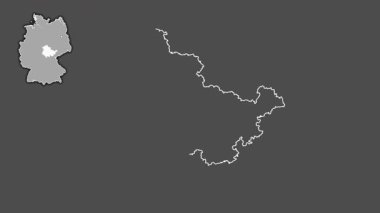 Thuringen, Almanya, çıkarılmış ve izole edilmiş. Gri Tonlama
