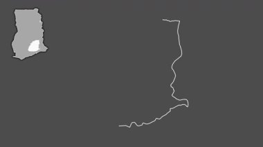 Doğu, Gana, çıkarılmış ve izole edilmiş. Gri Tonlama