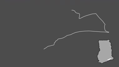 Büyük Accra, Gana, soyutlanmış ve soyutlanmış. Gri Tonlama