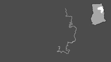 Kuzeyli, Gana, soyutlanmış ve soyutlanmış. Gri Tonlama