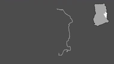 Oti, Gana, soyutlanmış ve soyutlanmış. Gri Tonlama