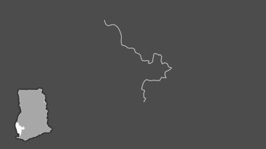 Batı Kuzey, Gana, boşaltılmış ve izole edilmiş. Gri Tonlama
