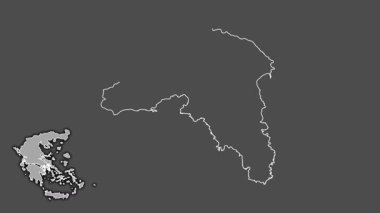 Atina, Yunanistan, sürülmüş ve izole edilmiş. Gri Tonlama