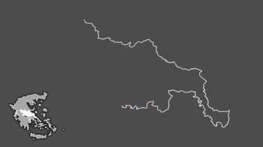 Yunanistan 'ın orta kesiminde, dışlanmış ve izole edilmiş. Gri Tonlama