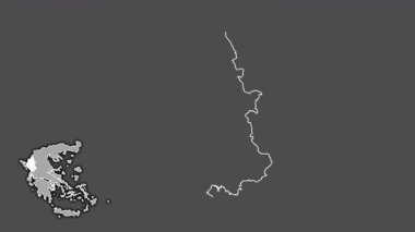 Epirus, Yunanistan, dışlanmış ve izole edilmiş. Gri Tonlama