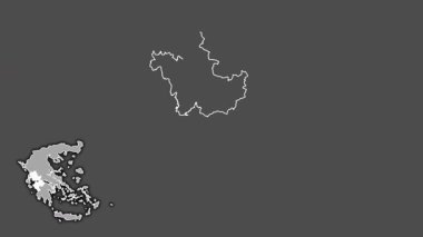 Batı Yunanistan, Yunanistan, sürülmüş ve izole edilmiş. Gri Tonlama