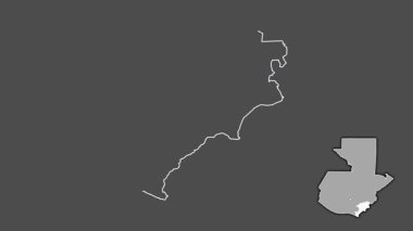 Jutiapa, Guatemala, soyutlanmış ve soyutlanmış. Gri Tonlama
